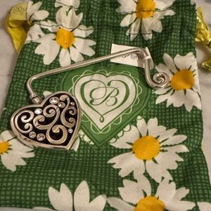 Brighton Silver Contemporary Heart Purse Hook